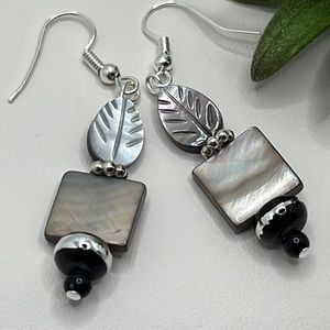 Brown Shell Earrings.